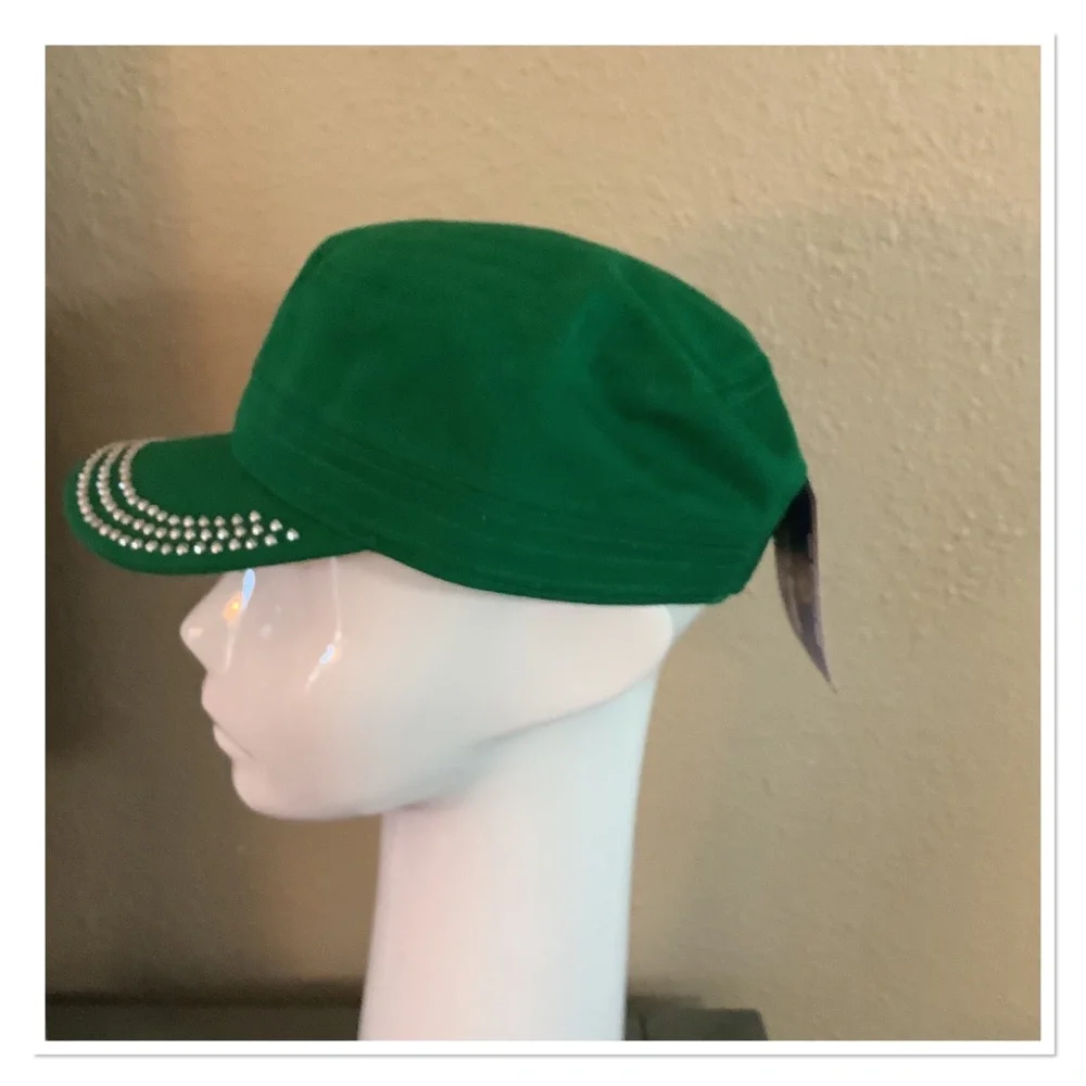 Green Rhinestone Cap - Picture 5 of 5